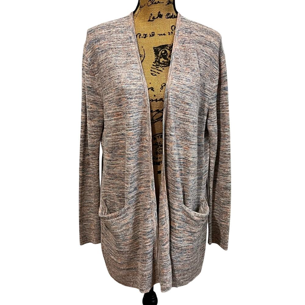 Madewell Open Front Cotton Blend Heathered Knit Cardigan Sweater Women’s S